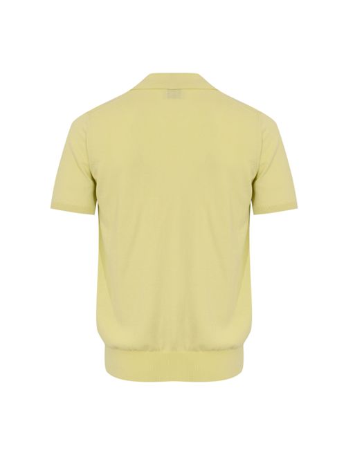 Polo in crepe di cotone Lime Alpha studio | AU-5041B1012